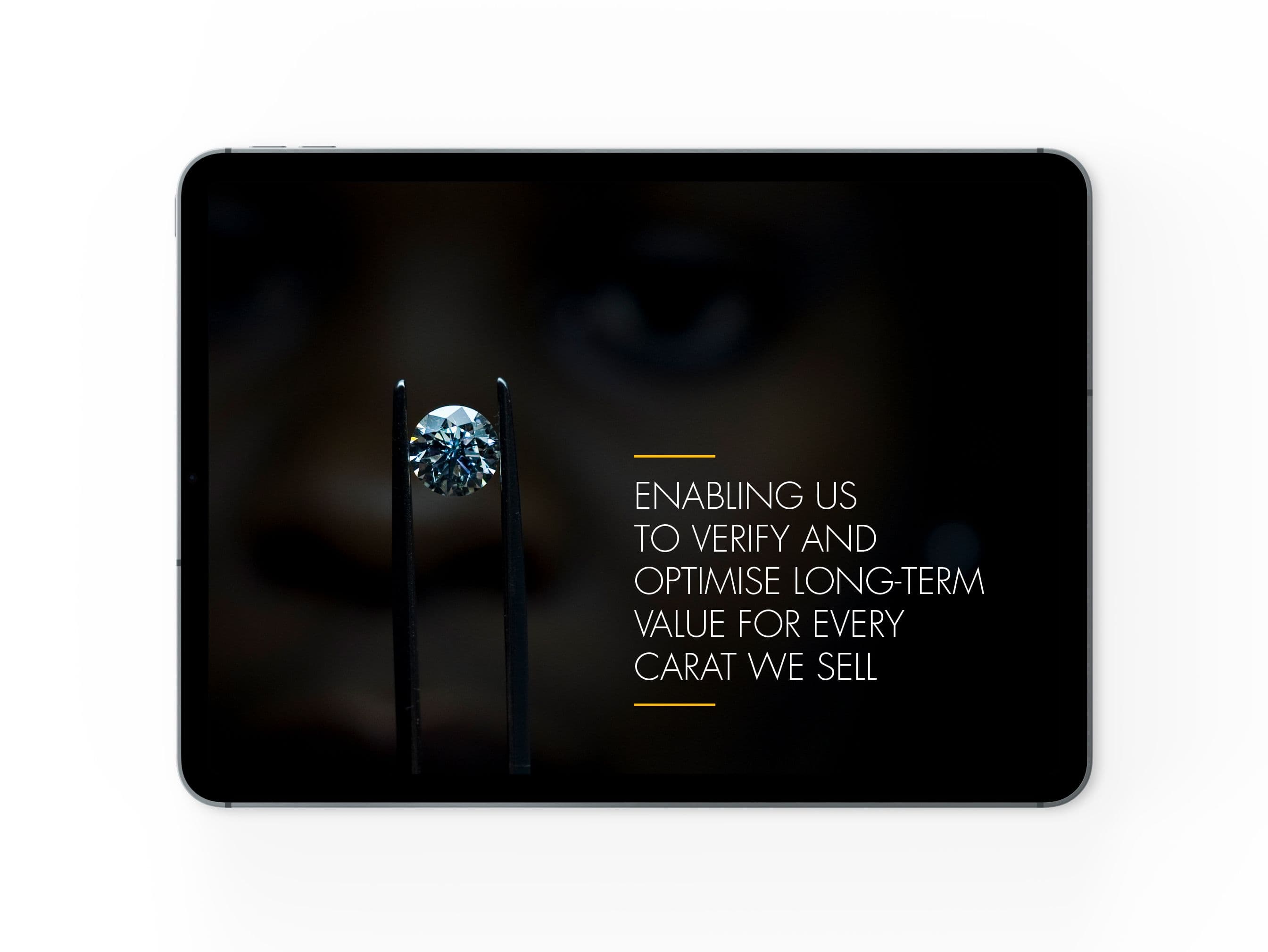 A De Beers Group website displayed on a desktop