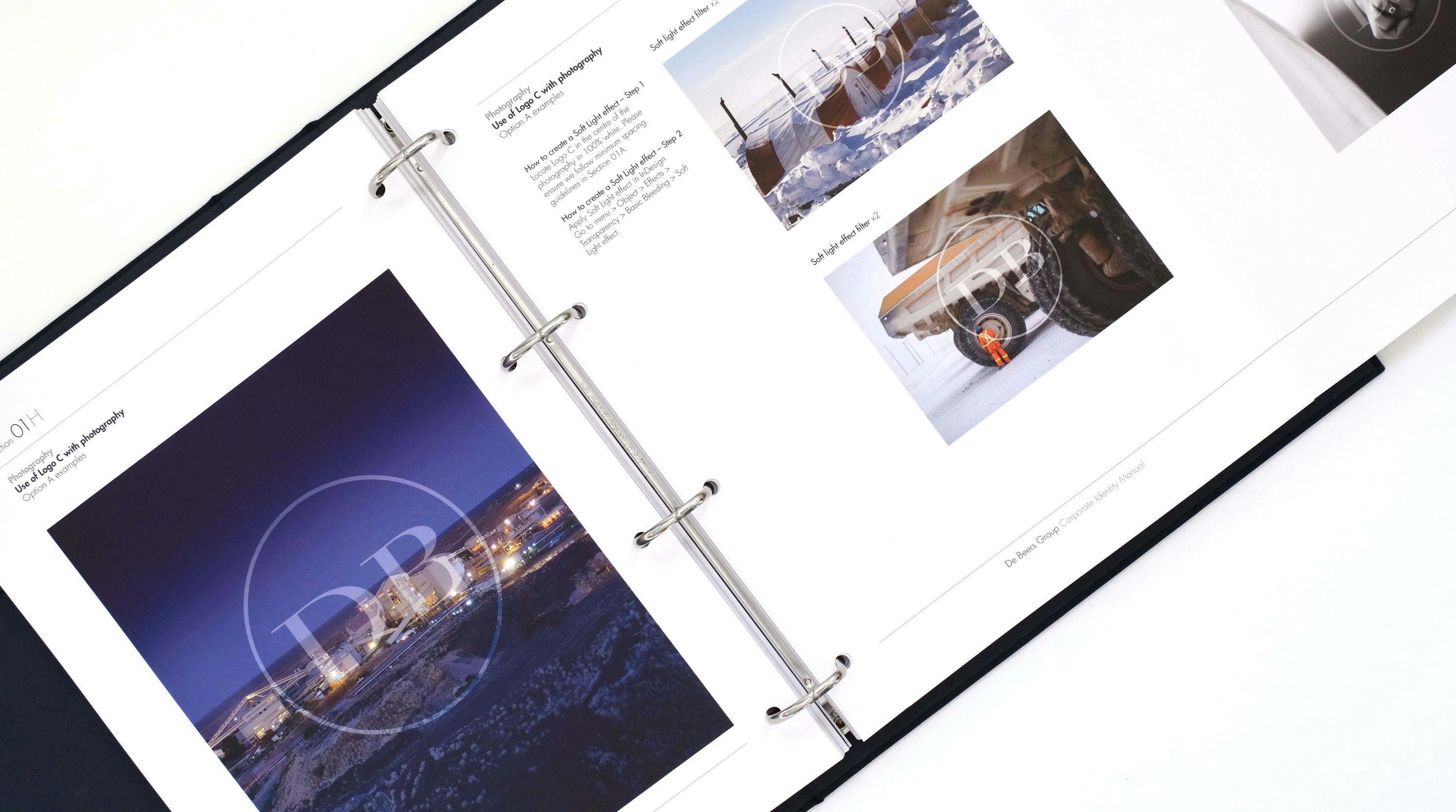 Looking inside the De Beers Group Corporate Identity Manual